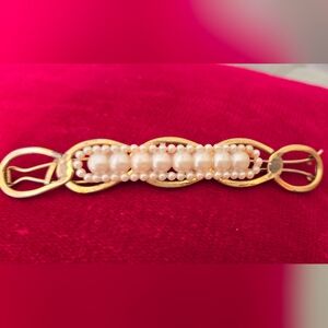 Pearlized Antique Victorian Downton Abbey Hair Clip Barett